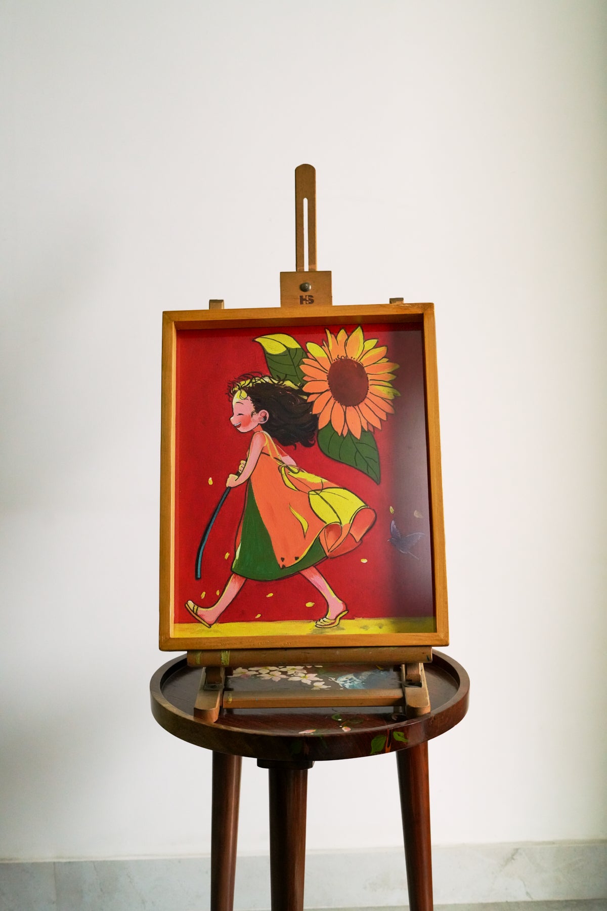 Sunflower Muse Canvas Tray